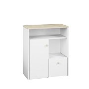 EMPOLI 10 komoda, bílá/buk