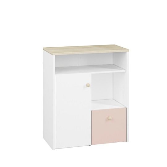 EMPOLI 10 komoda, bílá/buk