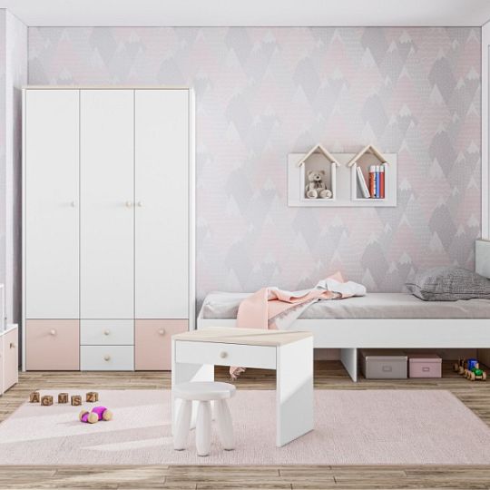 EMPOLI 11 komoda, bílá/buk