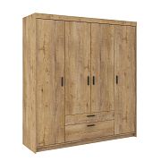 EVERLY 4D-2S šatní skříň, dub lefkas