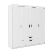 EVERLY 4D-2S šatní skříň, bílá