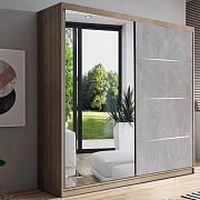 BENEDIKT šatní skříň, dub sonoma/beton silk