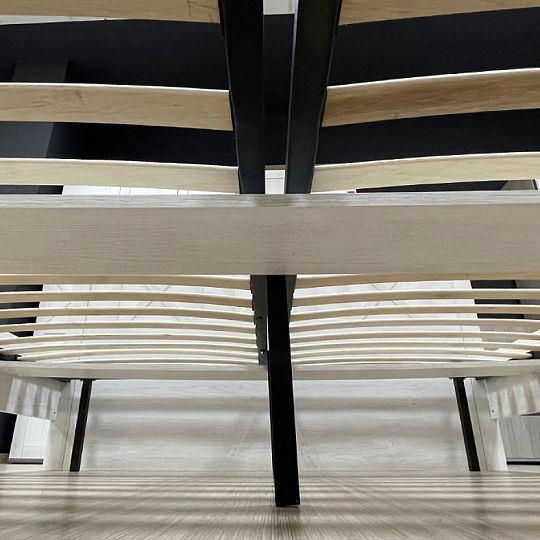 Nicea postel 180, jasan bílý/dub mořený tmavý