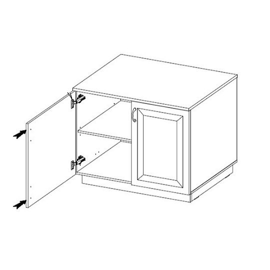 FLAMENGO komoda 2D, dub artisan/grafit