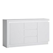 CANTUS komoda 2D3S, bílá/bílá lesk