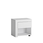 CANTUS 1S noční stolek, bílá/bílá lesk