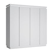 CANTUS 4D šatní skříň, bílá/bílá lesk
