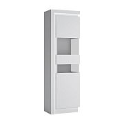 CANTUS 03P vitrína 198, bílá/bílá lesk