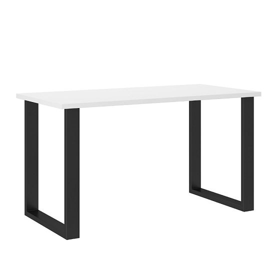 LOFT jídelní stůl 138/67, bílá/černá