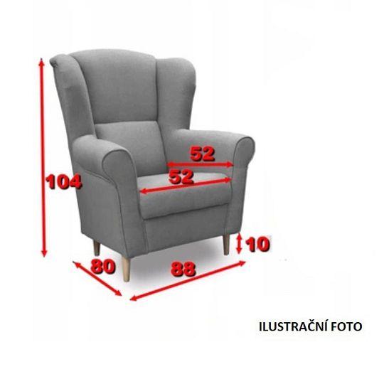 VAREZZA křeslo, starorůžová