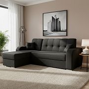 OLIVIA rohová sedací souprava, pravá, antracit Monolith 95