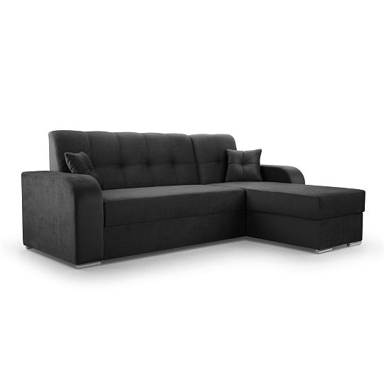 OLIVIA rohová sedací souprava, levá, antracit Monolith 95