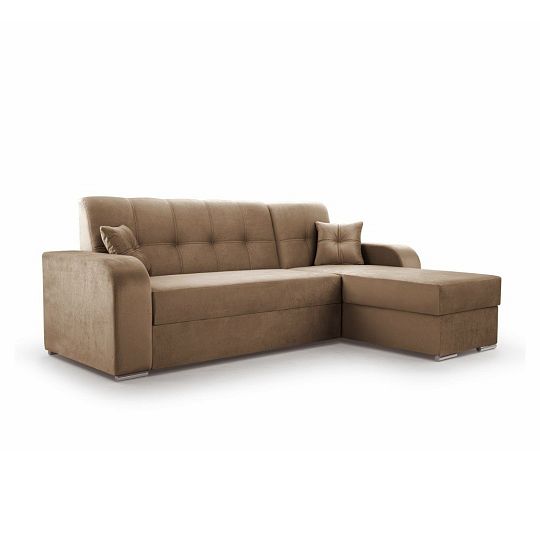 OLIVIA rohová sedací souprava, levá, světle hnědá Monolith 09