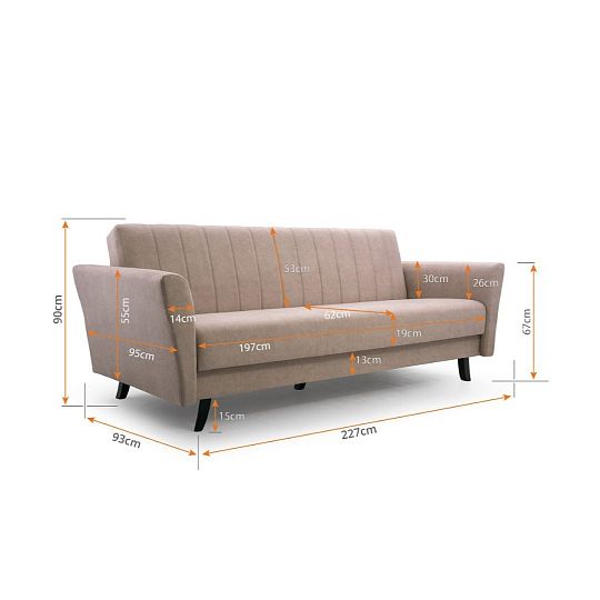 LEILA pohovka, terracota