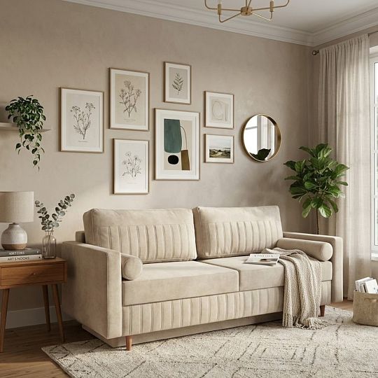 SABINA pohovka, světle béžová Cloud 03