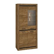 BENITO NEW 2501 široká vitrína, dub lefkas/černá