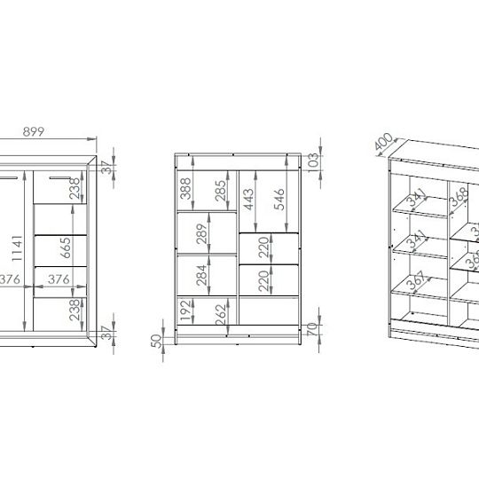 BENITO NEW 2601 vitrína nízká, dub lefkas/černá