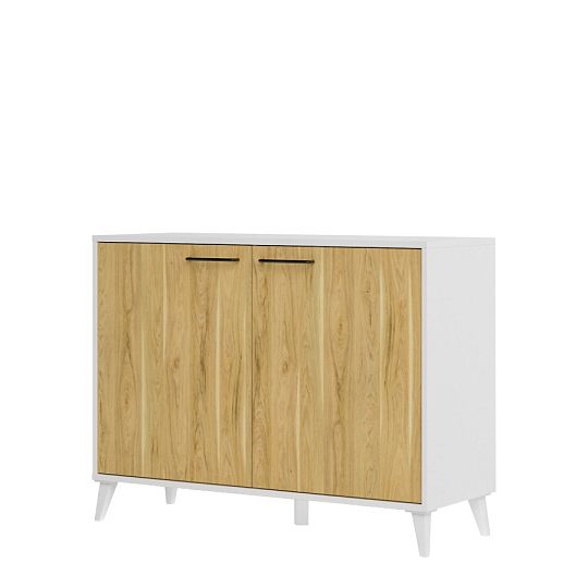 BALI 44 skříňka, bílá mat/ořech americký