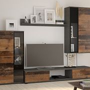 Sorenta obývací stěna, matera/old style grafit