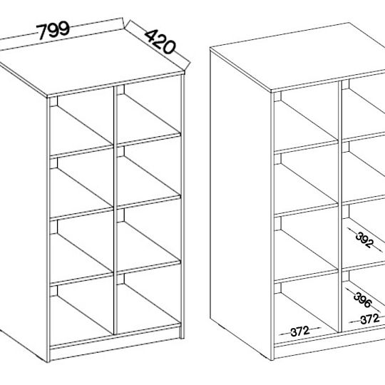 MAXIMUS 106 regál, dub artisan