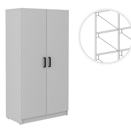 MAXIMUS 107 policová skříň, šedá