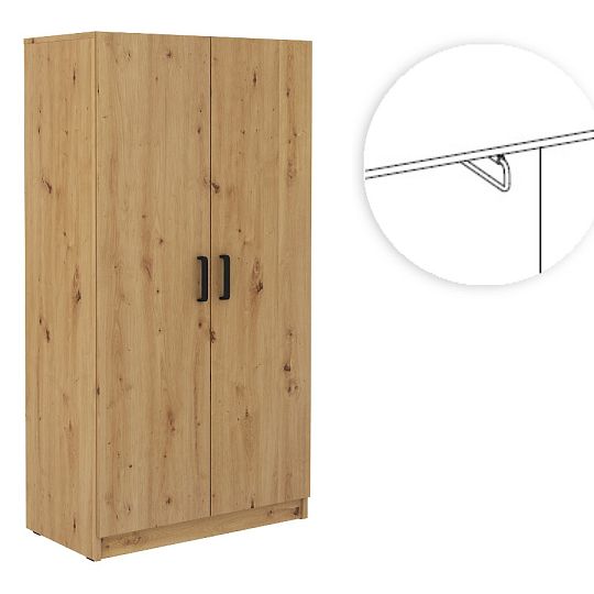 MAXIMUS 108 šatní skříň, dub artisan
