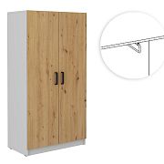 MAXIMUS 108 šatní skříň, šedá/dub artisan
