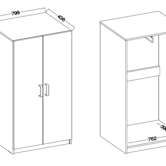 MAXIMUS 108 šatní skříň, dub artisan/šedá