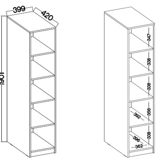 MAXIMUS 109 regál, dub artisan