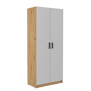 MAXIMUS 111 vysoká policová skříň, dub artisan/šedá