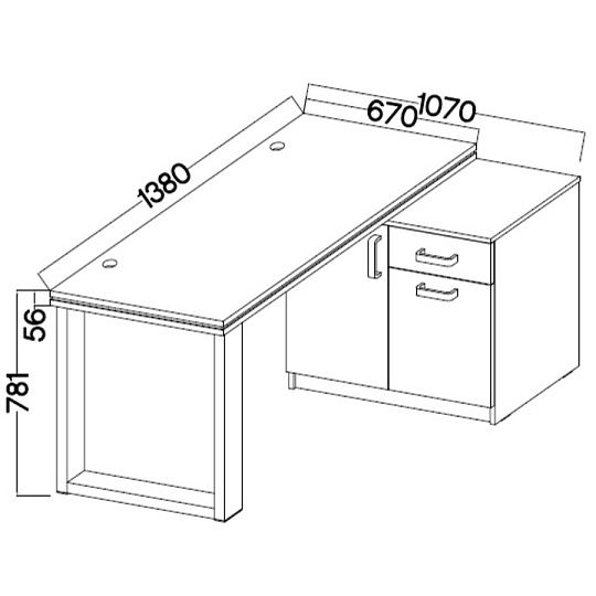 MAXIMUS 140 psací stůl vyšší, šedá