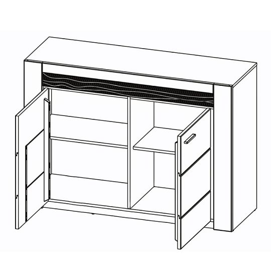 VANCOUVER 44 komoda, dub černý
