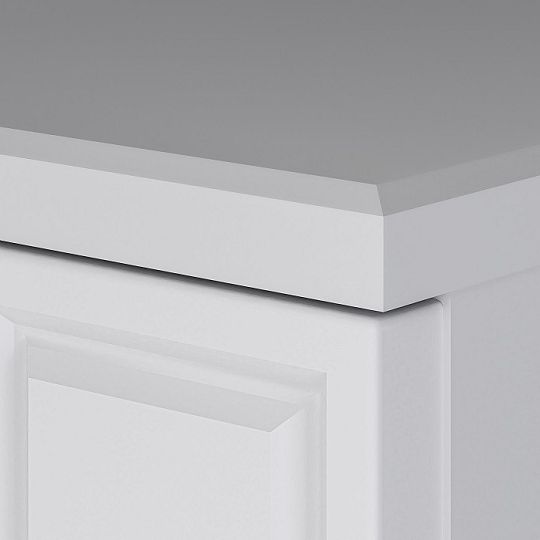 Goldie 03 Vitrína nízká 2W2D, bílá mat/bílý lesk