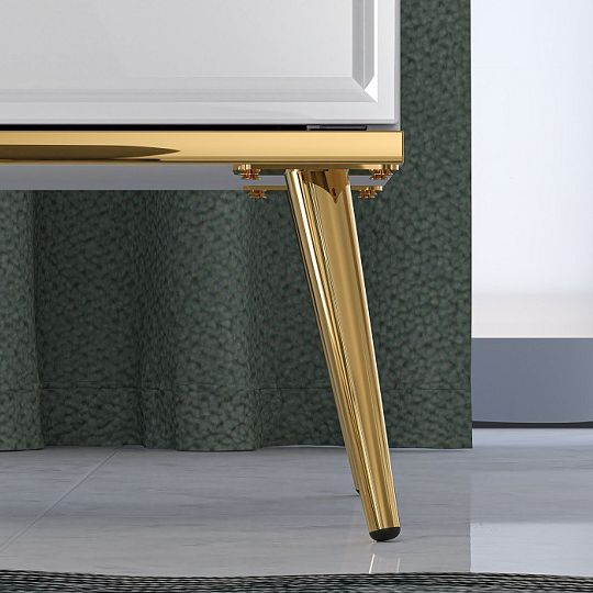 Goldie 04 Komoda 2D3S, bílá mat/bílý lesk