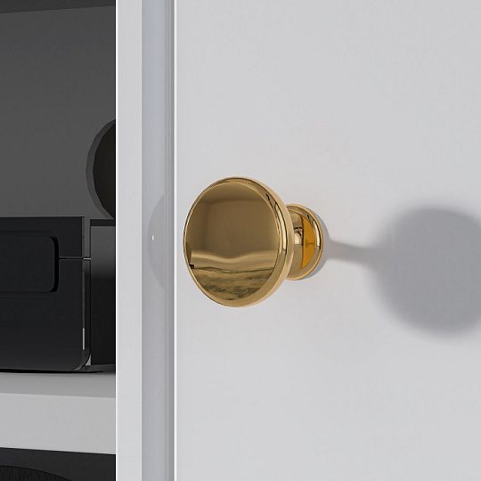 Goldie 06 Televizní stolek 2D, bílá mat/bílý lesk