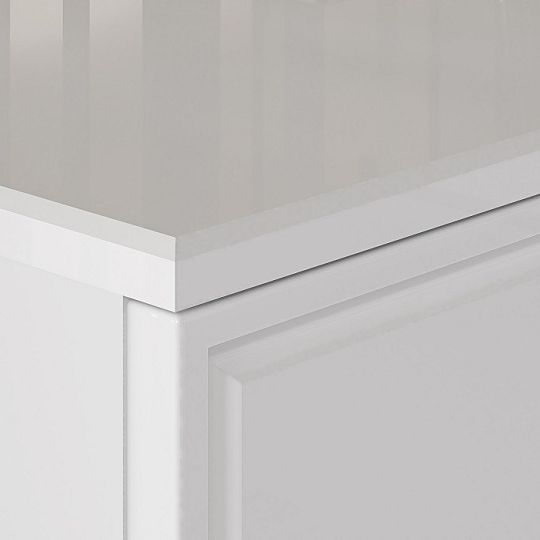 Goldie 06 Televizní stolek 2D, bílá mat/bílý lesk