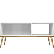 Goldie 08 Konferenční stolek, bílá mat/bílý lesk