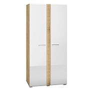 ADA 01 šatní skříň, dub castello/bílá lesk