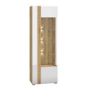 ADA 02P vitrína, pravá, dub castello/bílá lesk