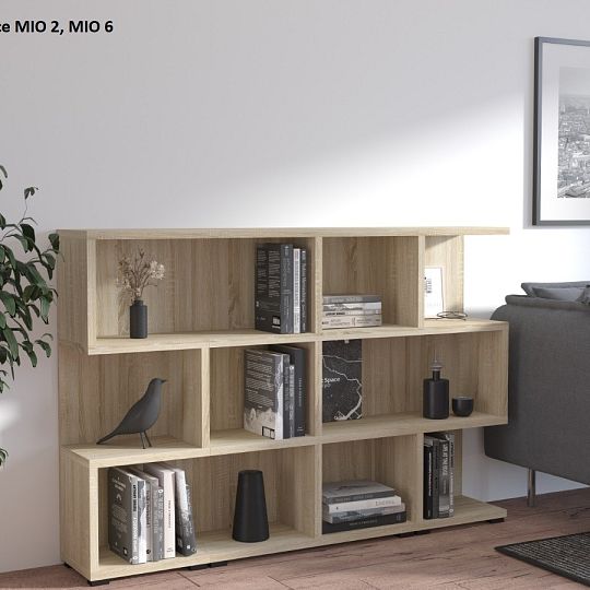 MIO 6 regál, dub sonoma