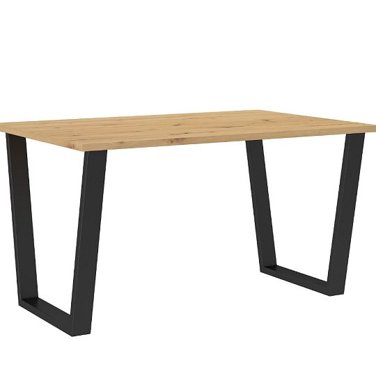 CELINE NEW jídelní stůl 138 x 75 x 90 cm, dub artisan/černý kov