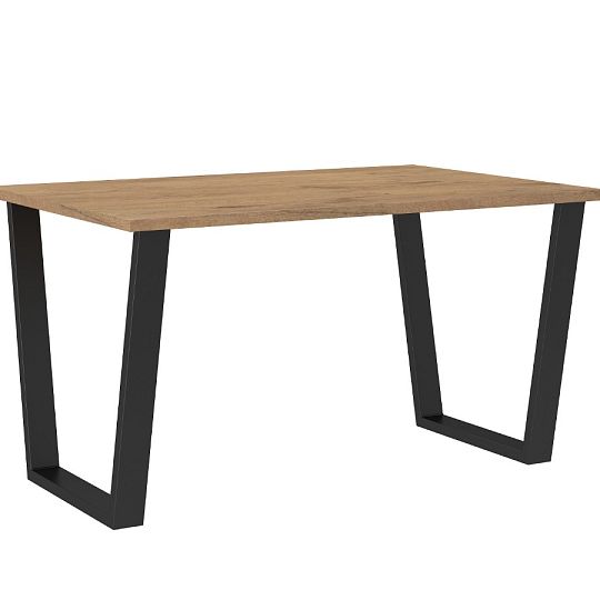CELINE NEW jídelní stůl 138 x 75 x 90 cm, dub lancelot/černý kov