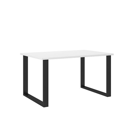 LOFT jídelní stůl 138/90, bílá/černá