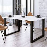 LOFT jídelní stůl 185/90, bílá/černá