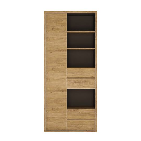 SYRAKUSA 12 regál, dub shetland/šedá