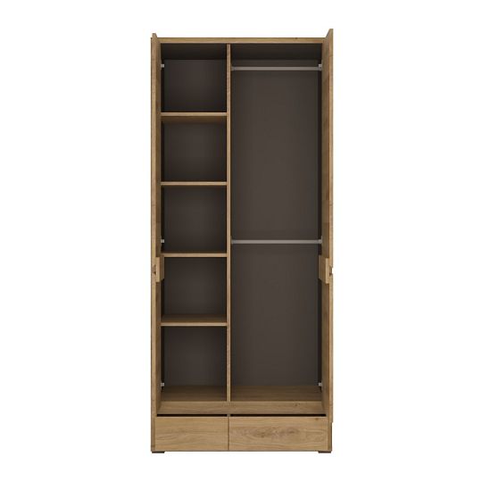 SYRAKUSA 20 šatní skříň, dub shetland/šedá