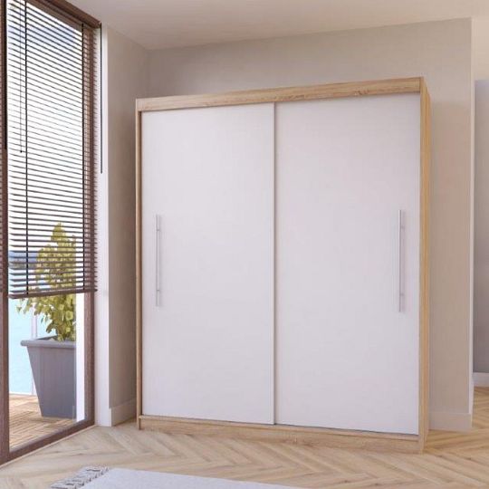 TORONTO šatní skříň 200, dub sonoma/bílá