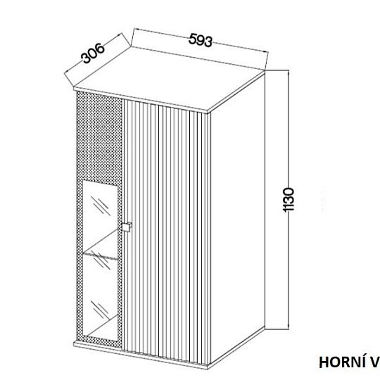 SORENTA NEW LAMELY obývací stěna, grafit/bílá