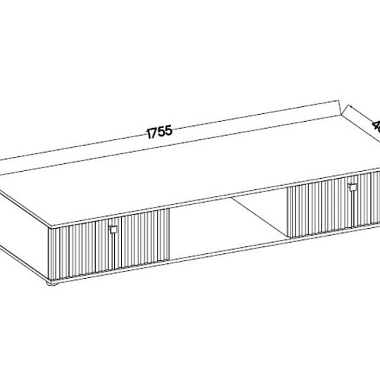 SORENTA NEW LAMELY obývací stěna, grafit/bílá