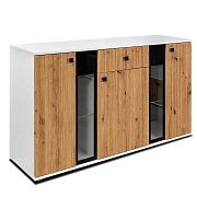 SORENTA NEW LAMELY komoda, bílá/dub artisan